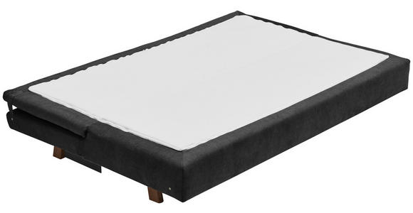 SCHLAFSOFA Flachgewebe Schwarz - Eichefarben/Schwarz, KONVENTIONELL, Holz/Textil (205/85/98cm) - Carryhome