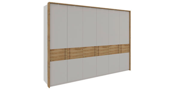 DREHTÜRENSCHRANK  in Hellgrau, Eichefarben  - Eichefarben/Hellgrau, MODERN, Holz/Holzwerkstoff (301,5/222/60cm) - Xora