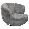 SESSEL in Chenille Grau  - Schwarz/Grau, Konventionell, Textil/Metall (101/69/107cm) - MID.YOU