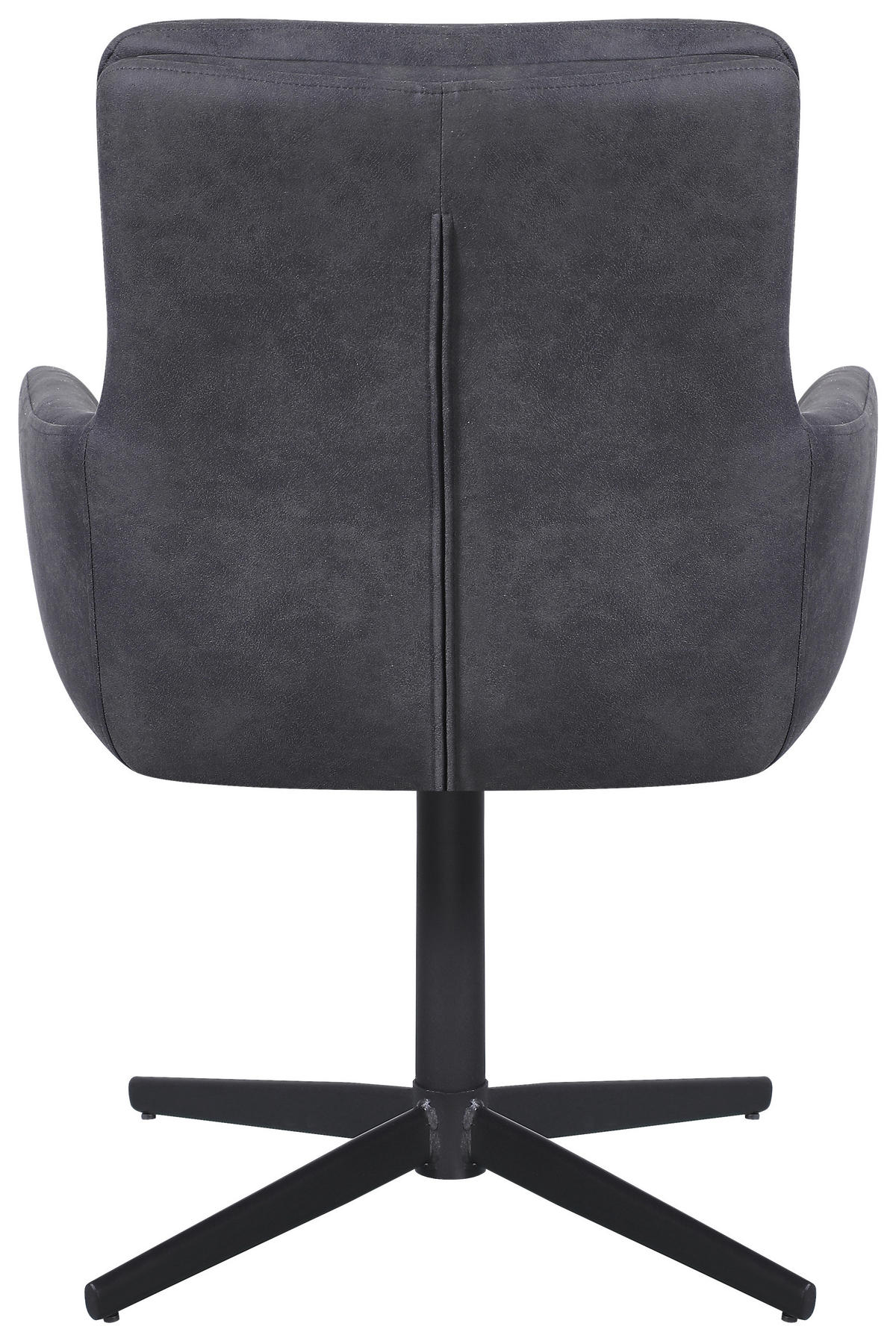 ARMLEHNSTUHL  in Eisen Webstoff  - Dunkelgrau/Schwarz, Design, Textil/Metall (66/88/61cm) - Carryhome