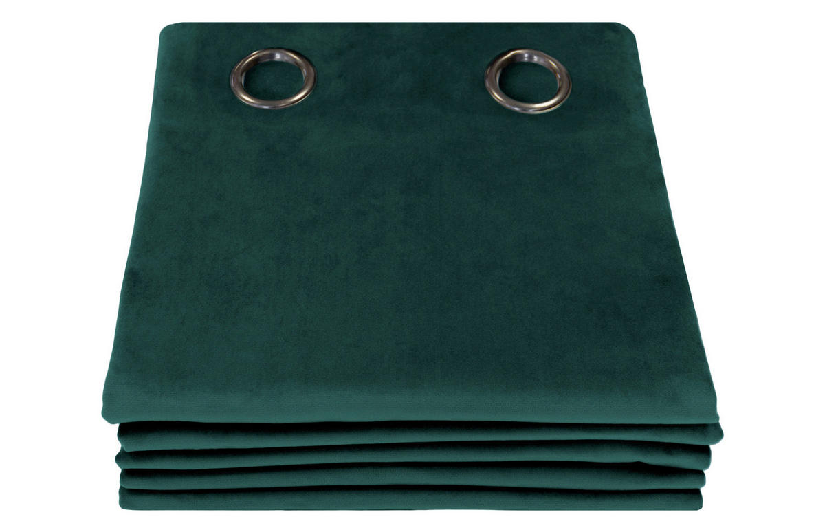 VERDUNKELUNGSVORHANG - Grün, Basics, Textil (135/260cm)