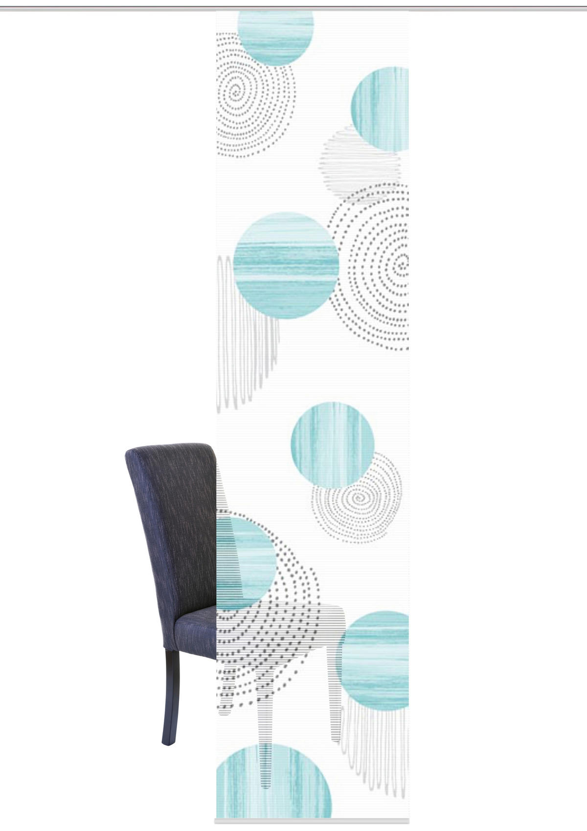 FLÄCHENVORHANG in Mintgrün halbtransparent  - Mintgrün, Design, Textil (60/260cm)