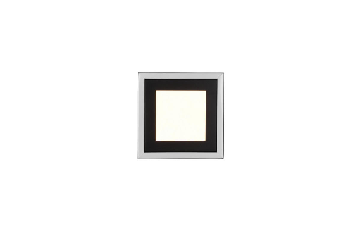 LED-TAKLAMPA Carus 20/20/3,5 cm  - svart, Klassisk, plast (20/20/3,5cm)