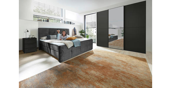 BOXBETT 180/200 cm  in Grau  - Chromfarben/Grau, Design, Holz/Holzwerkstoff (180/200cm) - Esposa