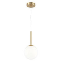 PENDELLEUCHTE 15/180 cm    - Weiss/Goldfarben, Trend, Glas/Metall (15/180cm) - MAYTONI