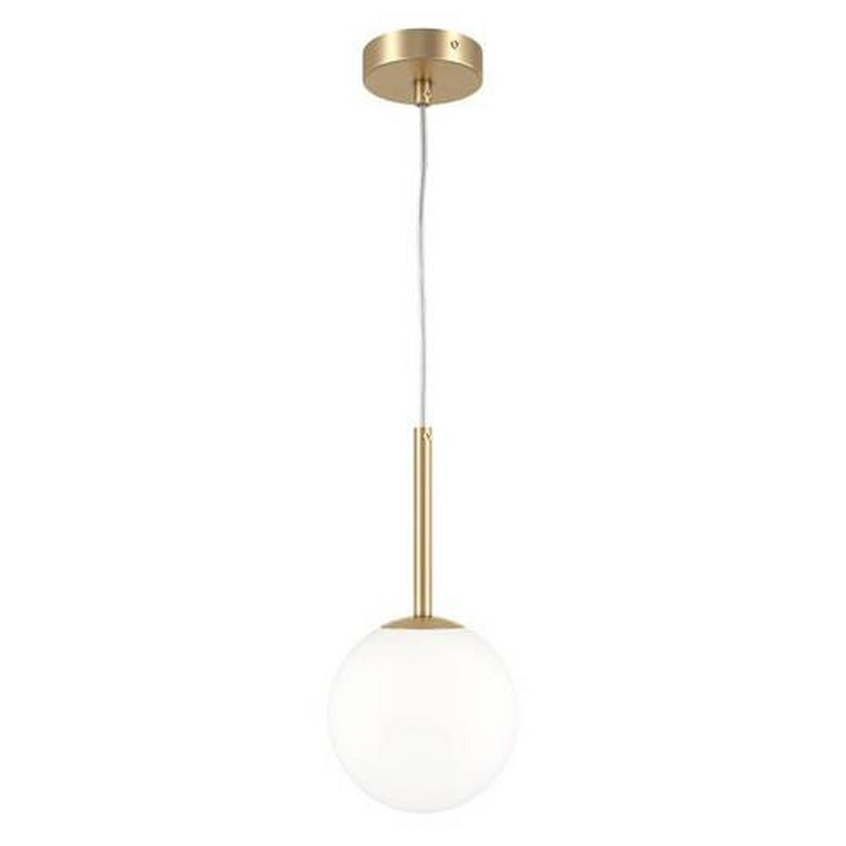 PENDELLEUCHTE 15/180 cm    - Weiss/Goldfarben, Trend, Glas/Metall (15/180cm) - MAYTONI