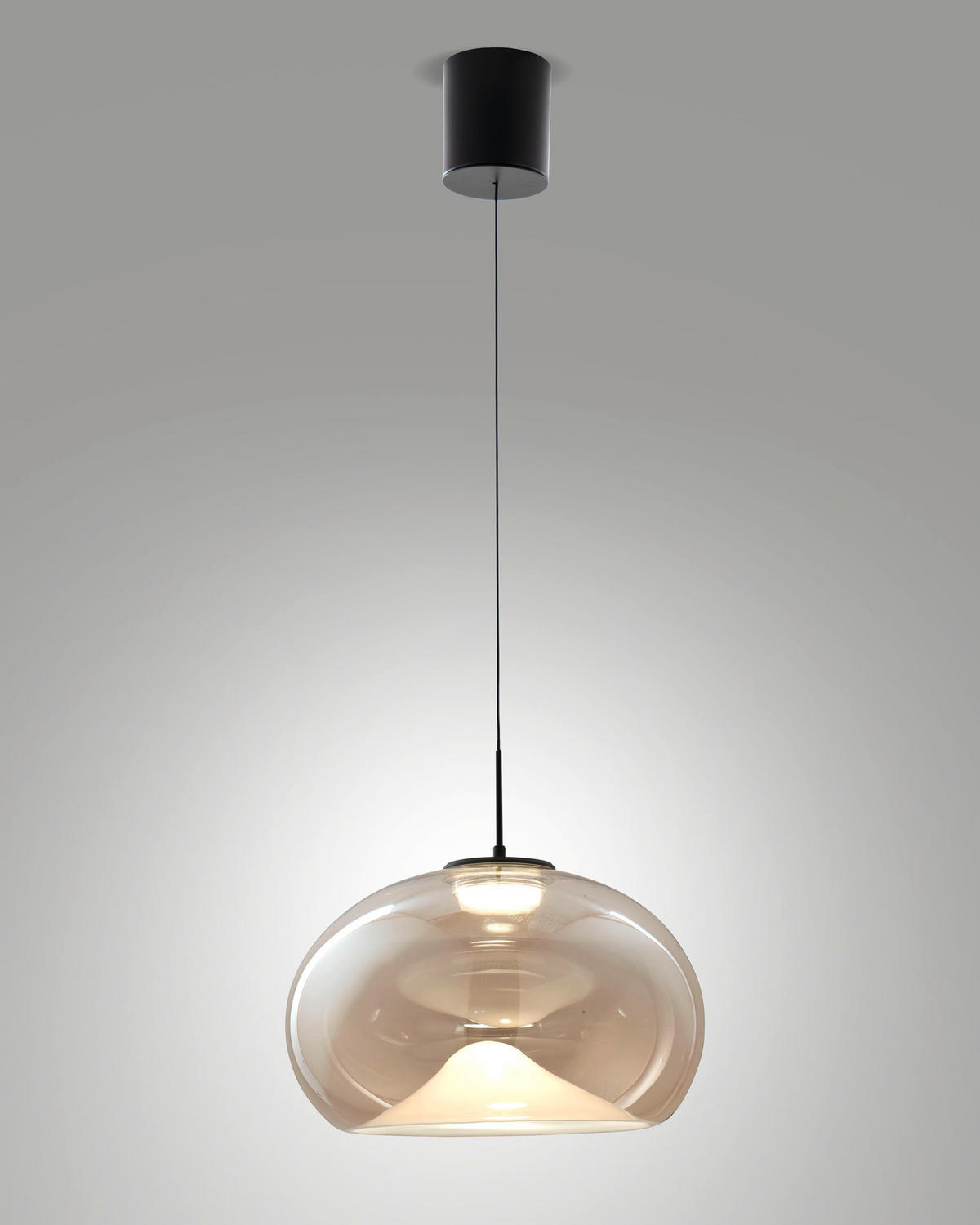 LED-HÄNGELEUCHTE Brena 33/200 cm   - Transparent, Design, Glas/Metall (33/200cm) - Fabas Luce