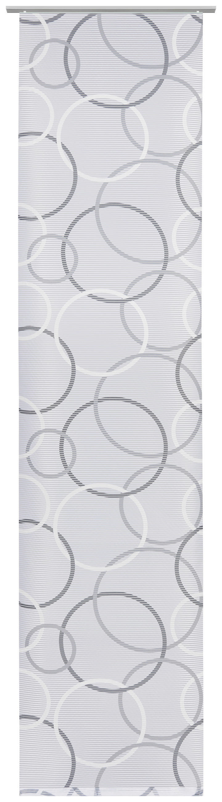 FLÄCHENVORHANG   halbtransparent   60/255 cm  - Weiß/Grau, Design, Textil (60/255cm) - Novel