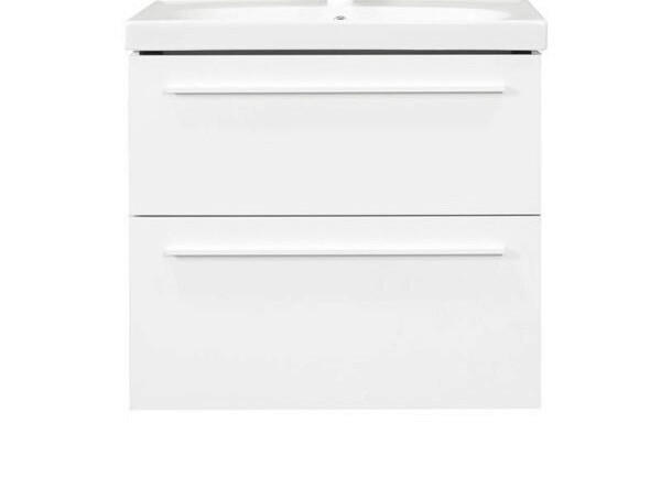 ELEMENT S UMIVAONIKOM  bijela visoki sjaj  - bijela visoki sjaj, Basics, drvo/keramika (65/45,5/60cm)