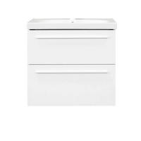 ELEMENT S UMIVAONIKOM  bijela visoki sjaj  - bijela visoki sjaj, Basics, drvo/keramika (65/45,5/60cm)