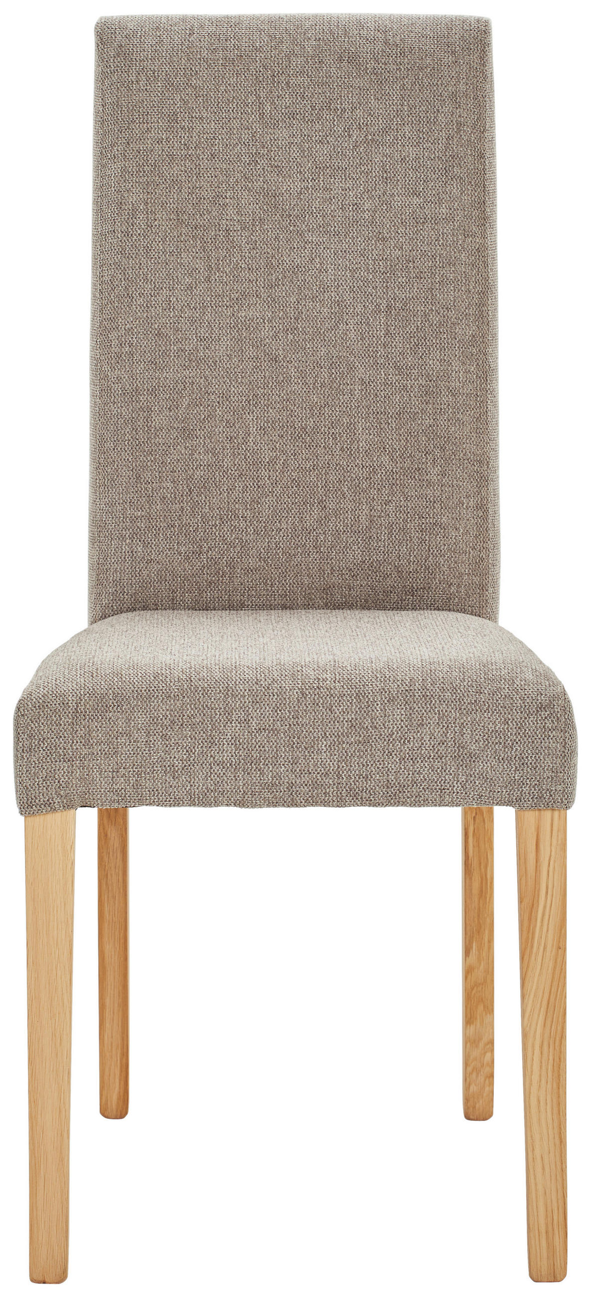 STUHL Mikrofaser Taupe, Eichefarben Eiche massiv  - Taupe/Eichefarben, LIFESTYLE, Holz/Textil (42/95/57cm) - Carryhome