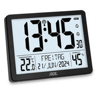WANDUHR Schwarz  - Schwarz, Basics, Kunststoff (17,20/14/2,70cm)