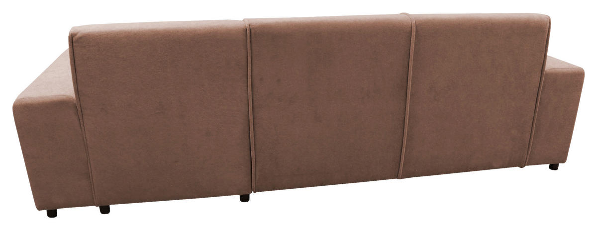 ECKSOFA in Struktur, Bouclé Altrosa  - Altrosa/Schwarz, Design, Kunststoff/Textil (270/175cm) - MID.YOU