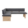 ECKBANK 140/200 cm Flachgewebe Anthrazit   - Anthrazit/Eiche Artisan, MODERN, Textil (140/200cm) - MID.YOU