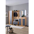 GARDEROBE 6-teilig  in 250/200/42 cm  - Eichefarben/Grau, Natur, Holz/Holzwerkstoff (250/200/42cm) - Linea Natura