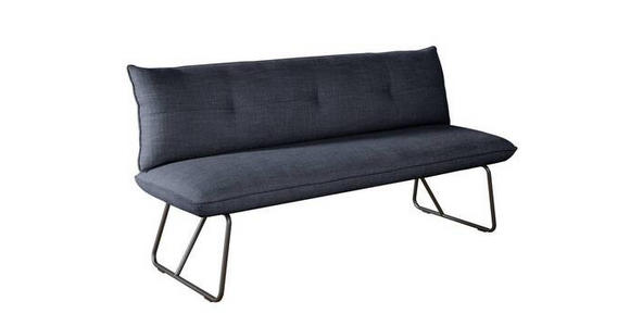 SITZBANK 180/90/70 cm  in Dunkelblau  - Schwarz/Dunkelblau, Design, Textil/Metall (180/90/70cm) - Dieter Knoll