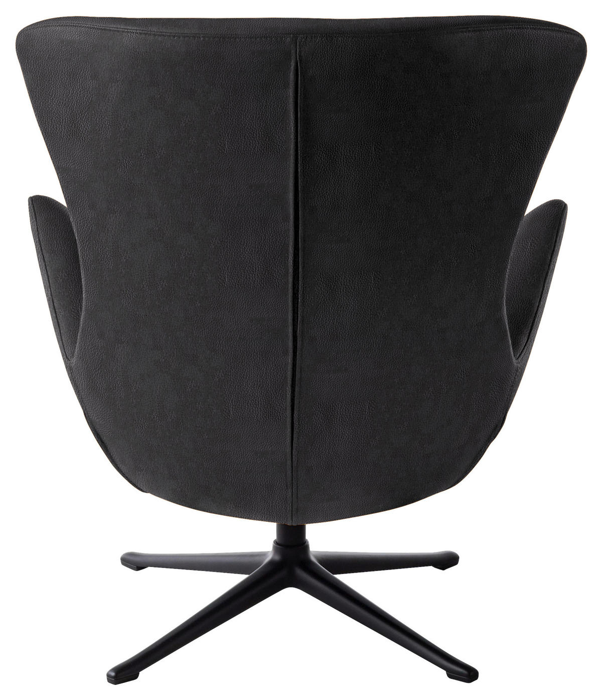 OHRENSESSEL in Schwarz  - Schwarz, Design, Leder/Metall (84/104/96cm) - home24