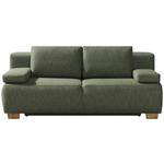 BOXSPRINGSOFA  in Grün  - Naturfarben/Grün, MODERN, Holz/Textil (205/93/108cm) - Novel