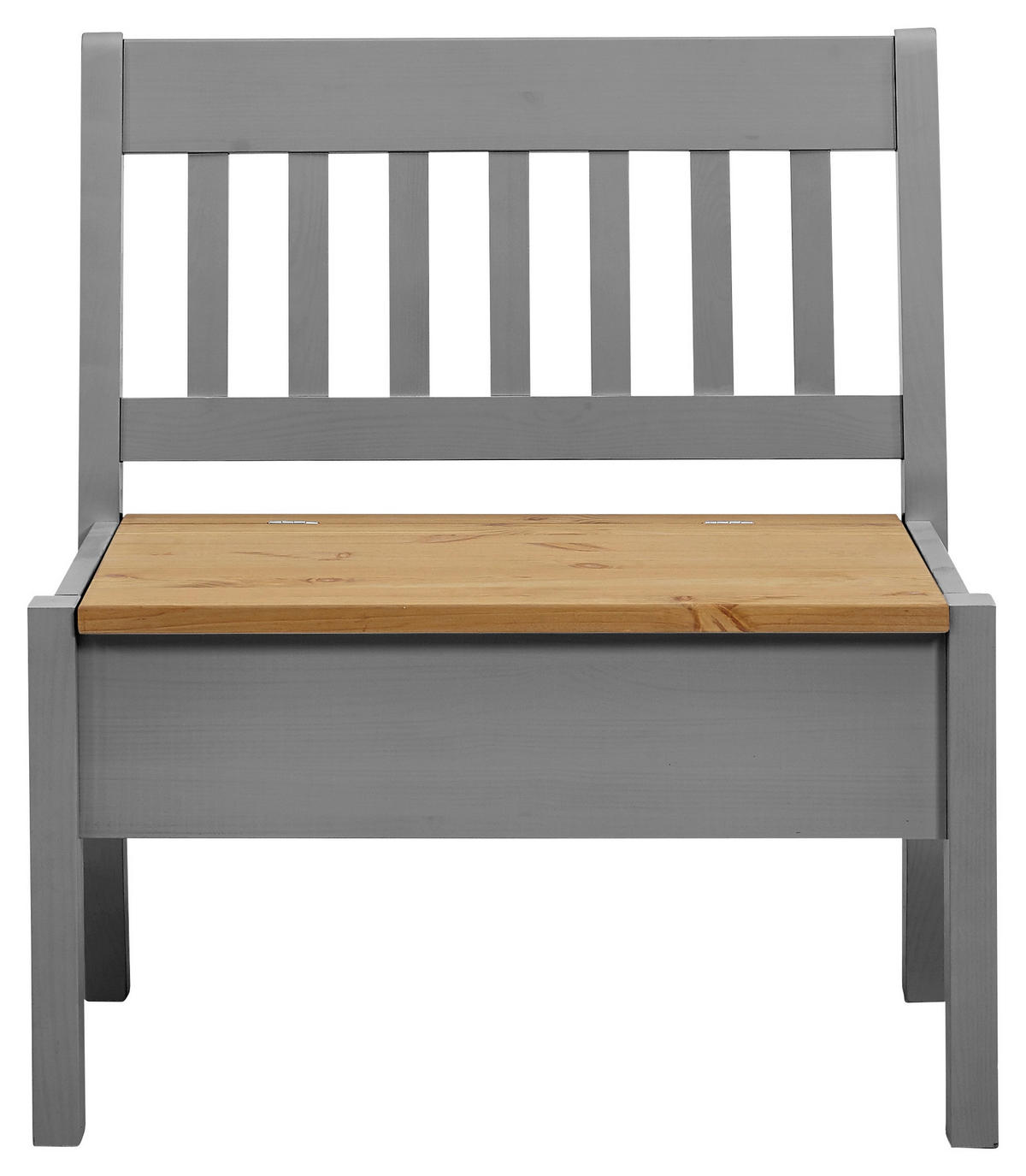 SITZBANK 83/93/58 cm Laugenfarbig, Grau Kiefer massiv  - Laugenfarbig/Grau, ROMANTIK / LANDHAUS, Holz (83/93/58cm) - Boxxx