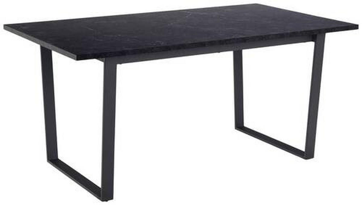 JEDILNA MIZA, črna  - črna, Trend, kovina/leseni material (160/90/74cm) - MID.YOU