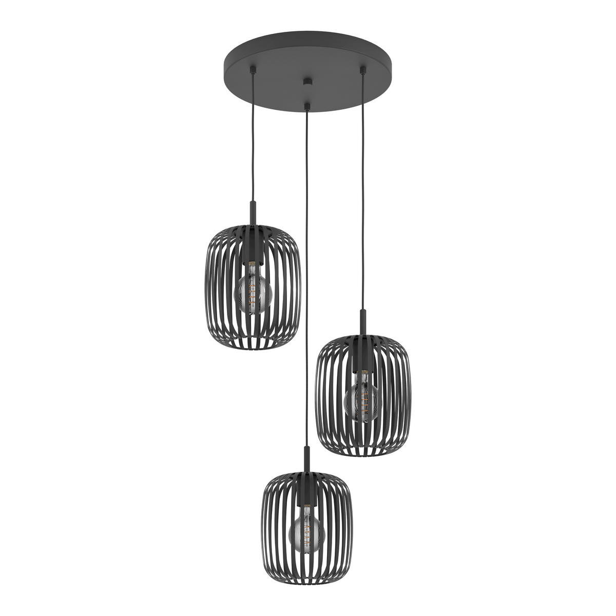 HÄNGELEUCHTE 46/110 cm  - Schwarz, Design, Metall (46/110cm) - Eglo