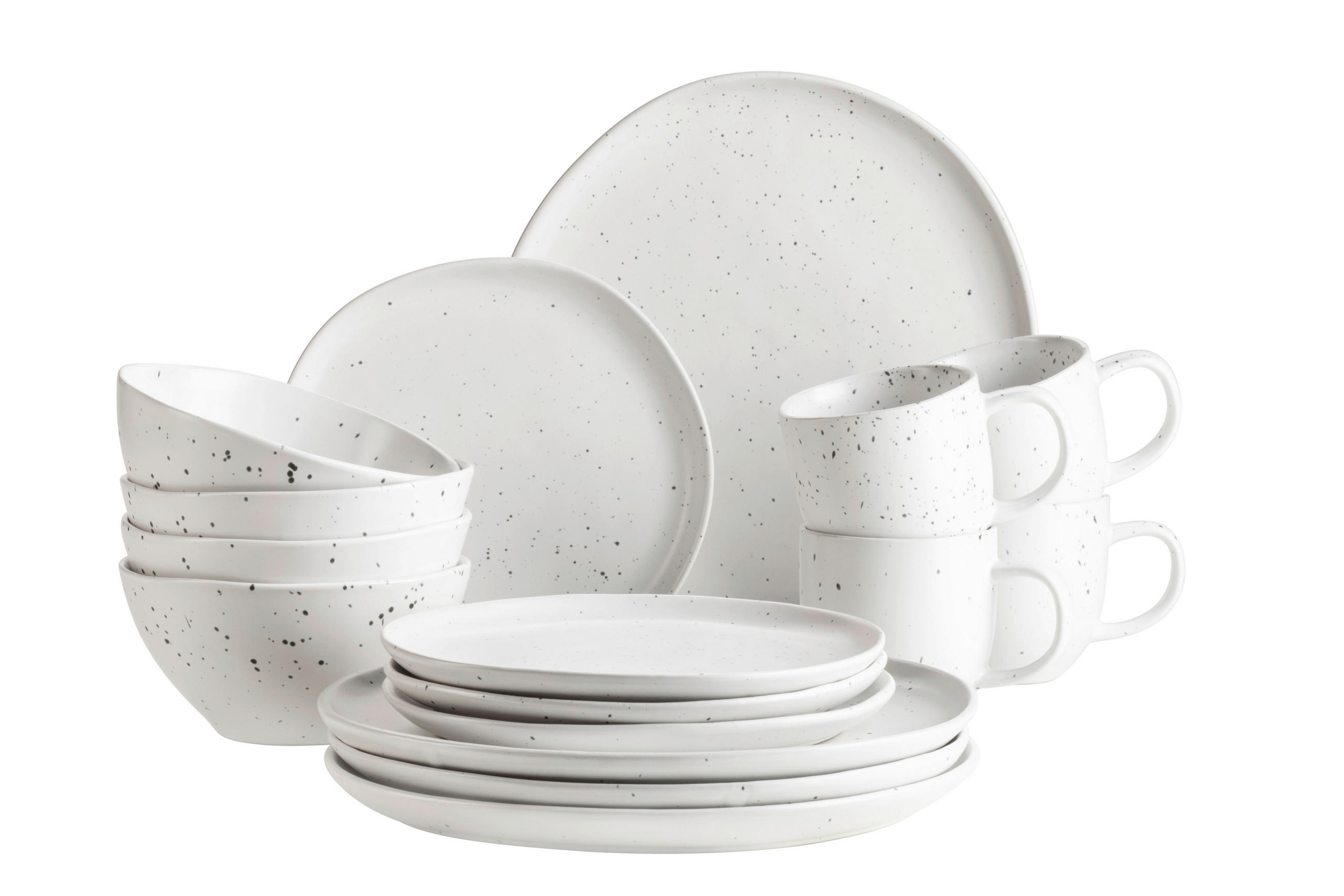 KOMBISERVICE Weiß 16-teilig Andoro  - Weiß, Basics, Keramik - Mäser