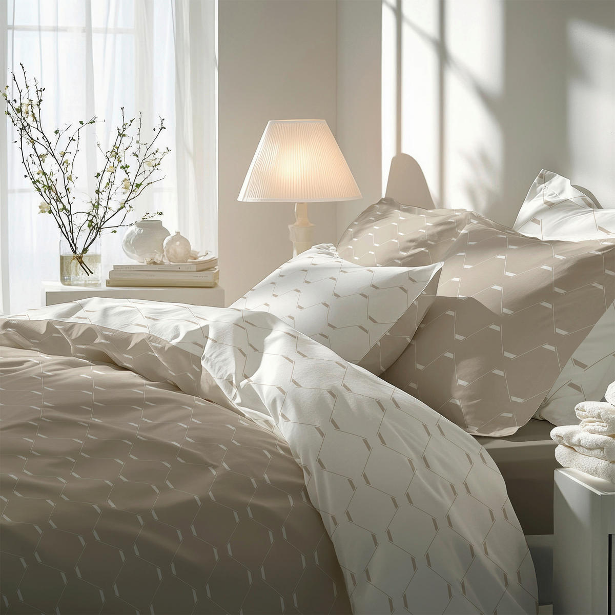 BETTWÄSCHE Renforcé 100/135 cm  - Beige, Design, Textil (100/135cm) - Florella