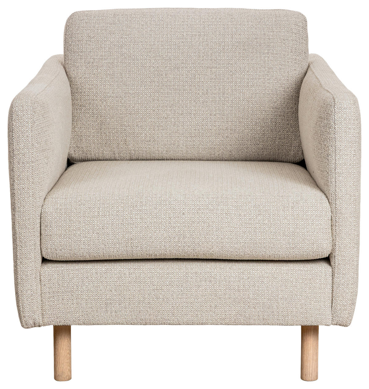 FÅTÖLJ i trä, textil ljusgrå  - ek Bianco/ljusgrå, Design, trä/textil (78/67/92cm) - Pure Home Comfort