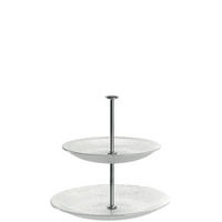 POSCHODOVÝ STOJAN Pralina    - priehľadné/farba ušľachtilej ocele, Konventionell, kov/sklo (21/20/21cm) - Leonardo