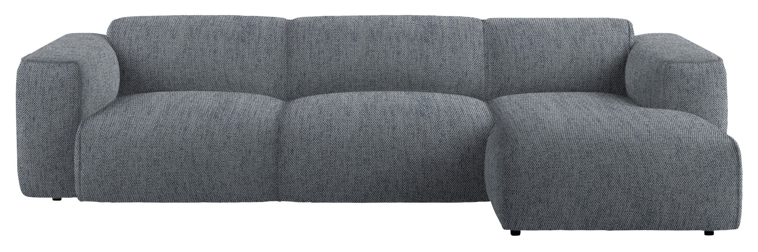 ECKSOFA  in Webstoff Grau  290/171 cm  - Schwarz/Grau, Design, Kunststoff/Textil (290/171cm) - home24