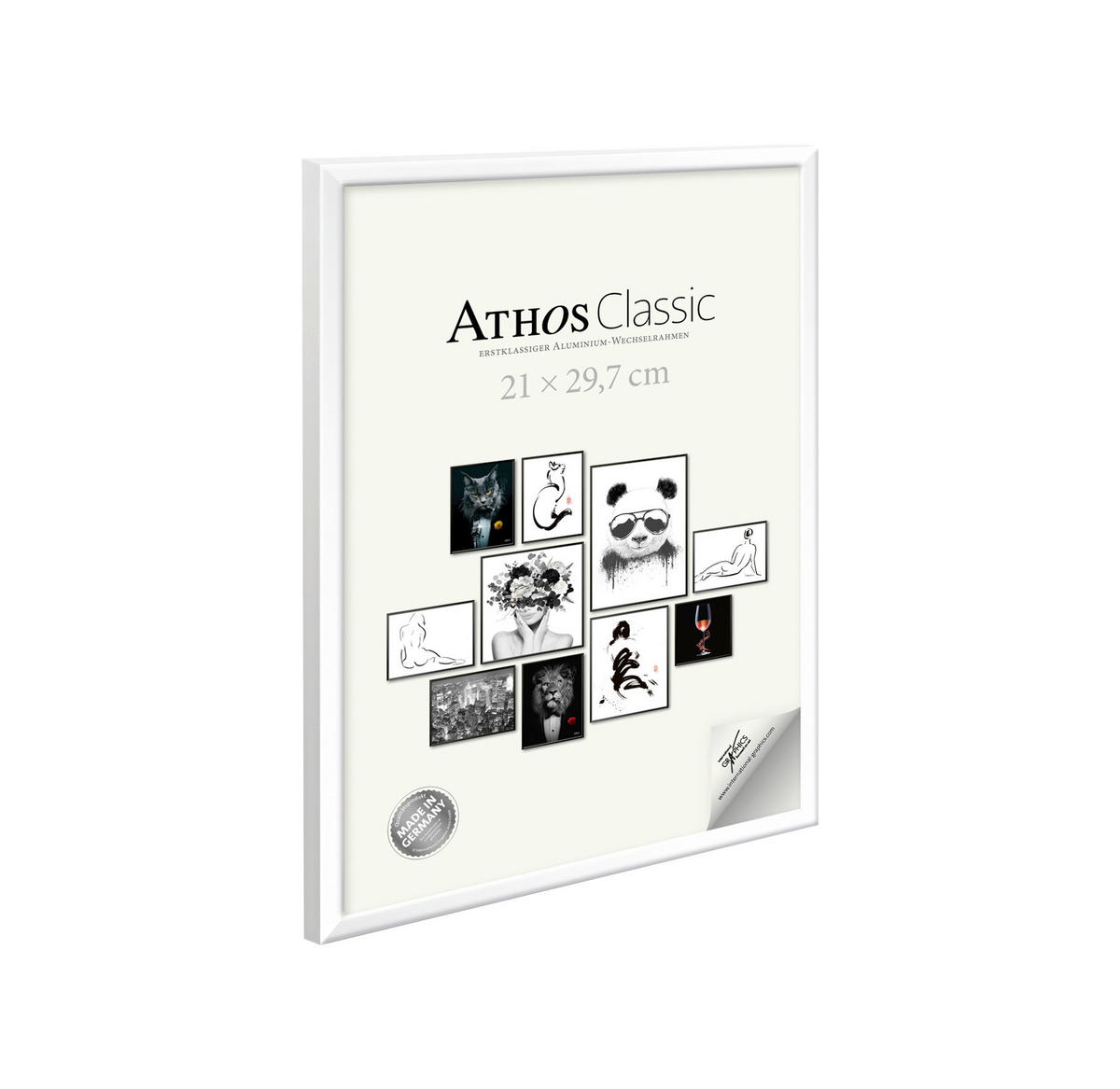 BILDERRAHMEN - Weiß Hochglanz, Basics, Papier/Holzwerkstoff (21/30/1,8cm)