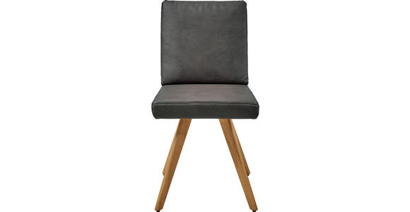 STUHL in Mikrofaser Textil, Holzwerkstoff - Eichefarben/Grau, Design, Holzwerkstoff/Textil (46/94/58cm) - Dieter Knoll