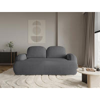 2-SITZER-SOFA Sevilla Plus in Bouclé Dunkelgrau  - Dunkelgrau/Schwarz, Design, Kunststoff/Textil (210/92/110cm) - MID.YOU