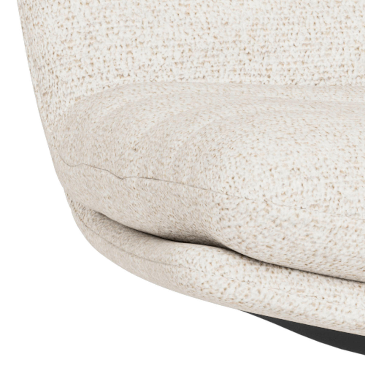 STUHL   Bouclé  - Creme/Schwarz, MODERN, Textil/Metall (50,5/96,5/65cm) - MID.YOU