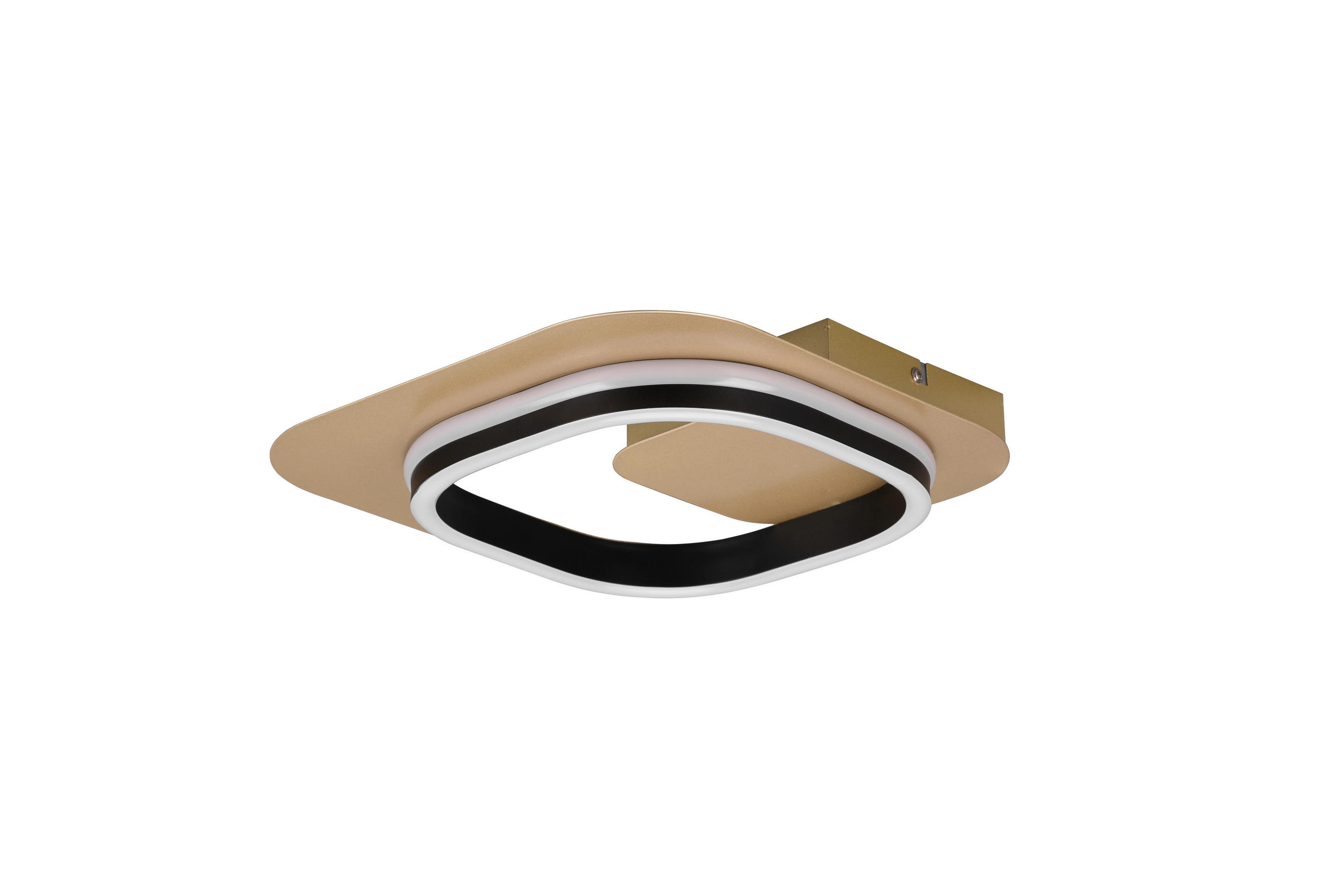 LED VÄGGLAMPA Lugo   - svart/guldfärgad, Basics, metall (29/29/6cm) - Trio Leuchten