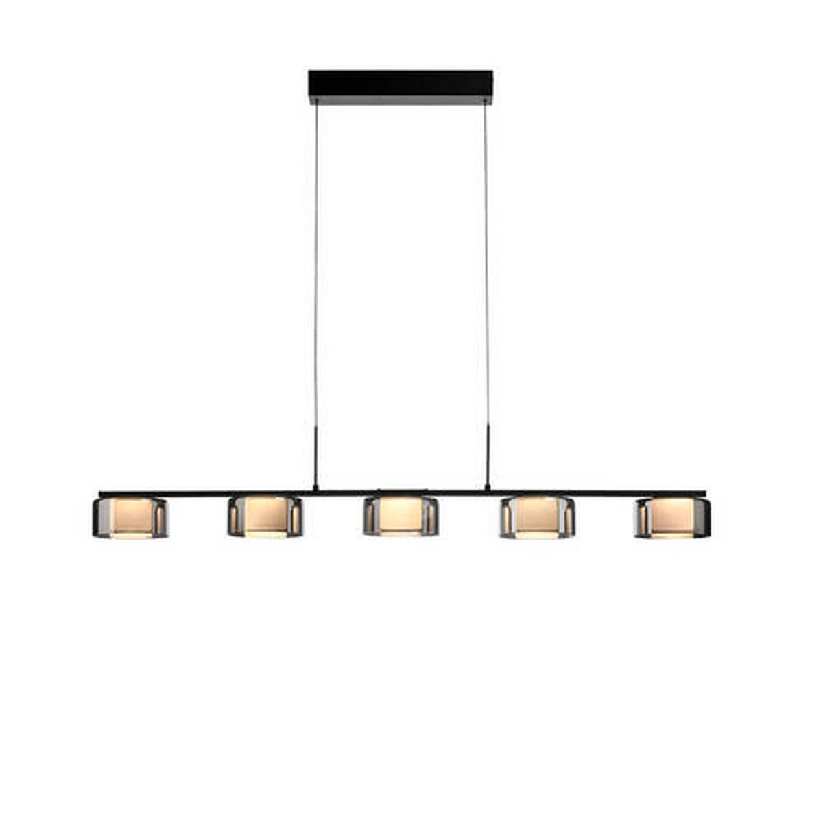 VISEČA NIHALNA LED-SVETILKA   42 W//3000 K/230 V/ - črna, Design, kovina/umetna masa (117/15/220cm)