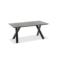 GARTENTISCH Kunststoff Anthrazit, Grau rechteckig  - Anthrazit/Grau, Design, Kunststoff/Metall (220/95/76cm)