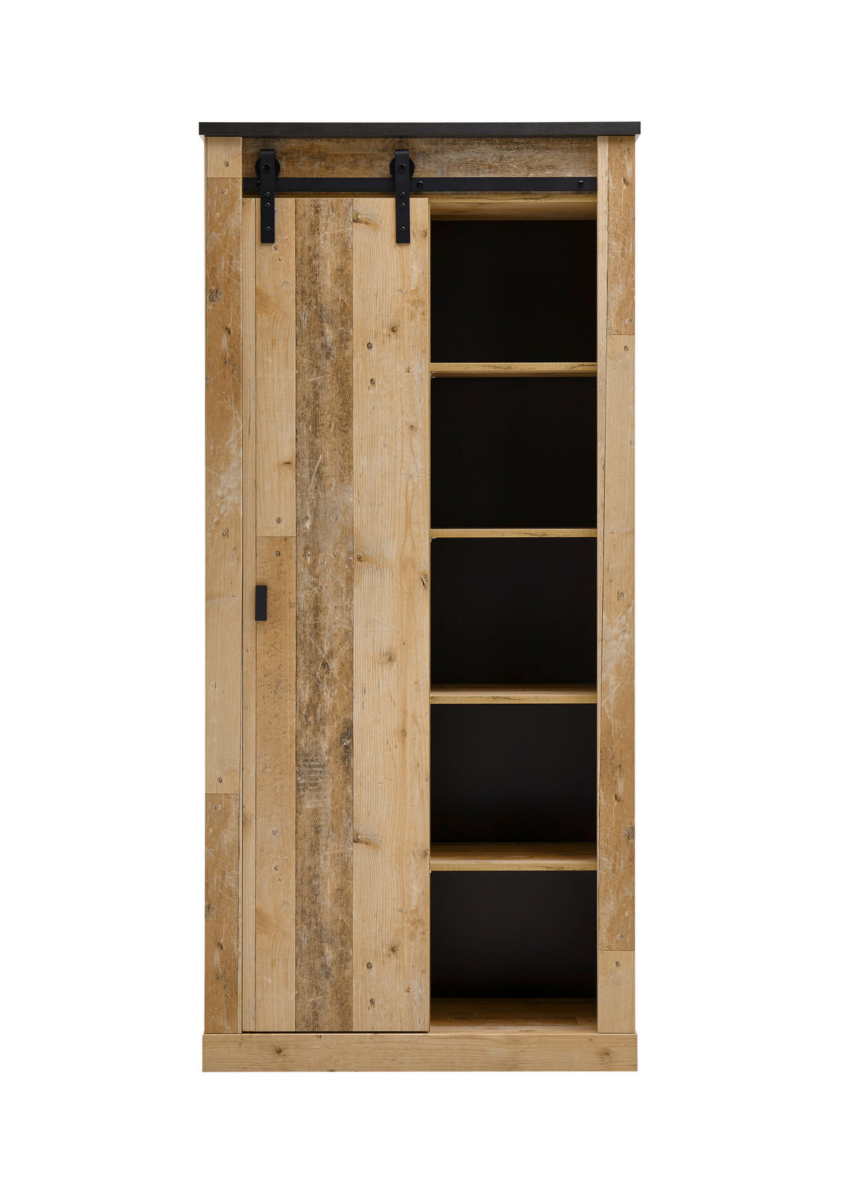 GARDEROBENSCHRANK  in 93/201/38 cm  - Anthrazit/Schwarz, Design, Holzwerkstoff/Metall (93/201/38cm) - Modante