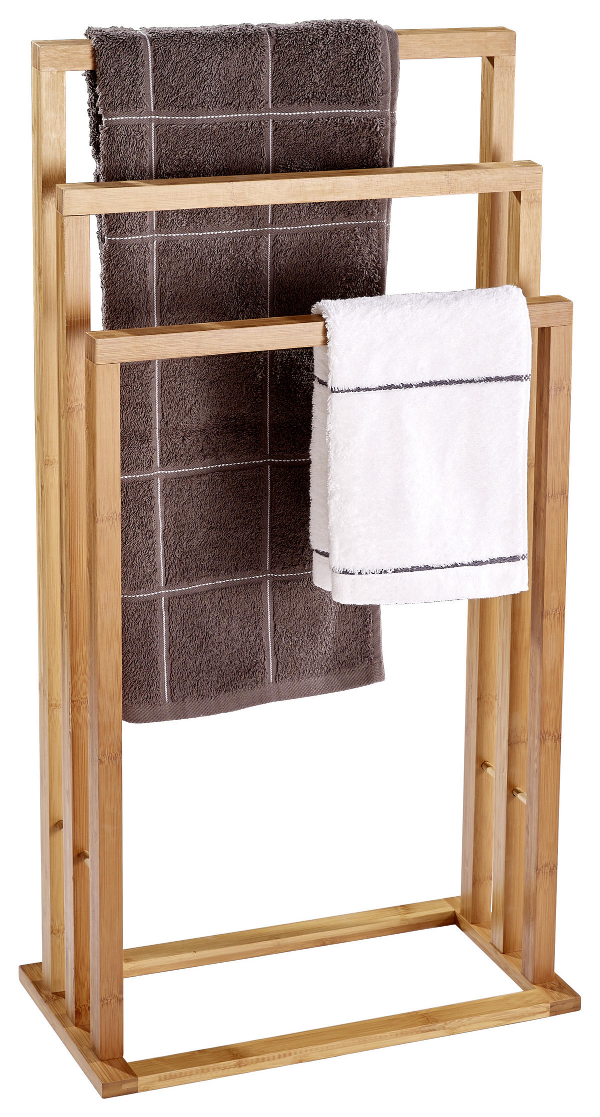 HANDTUCHHALTER Bambus Braun  - Braun, Basics, Holz (45/17.5/84cm)