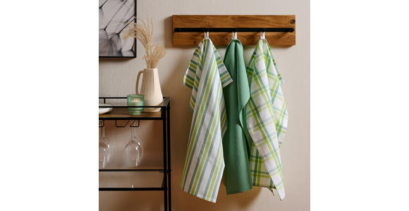GESCHIRRTUCH-SET 3-teilig Grün  - Grün, Design, Textil (50/70cm) - Esposa