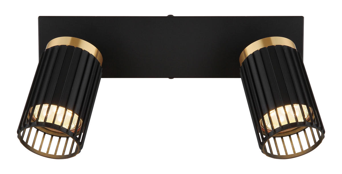 STRAHLER 26/12,5/15,5 cm   - Goldfarben/Schwarz, Design, Metall (26/12,5/15,5cm) - Globo