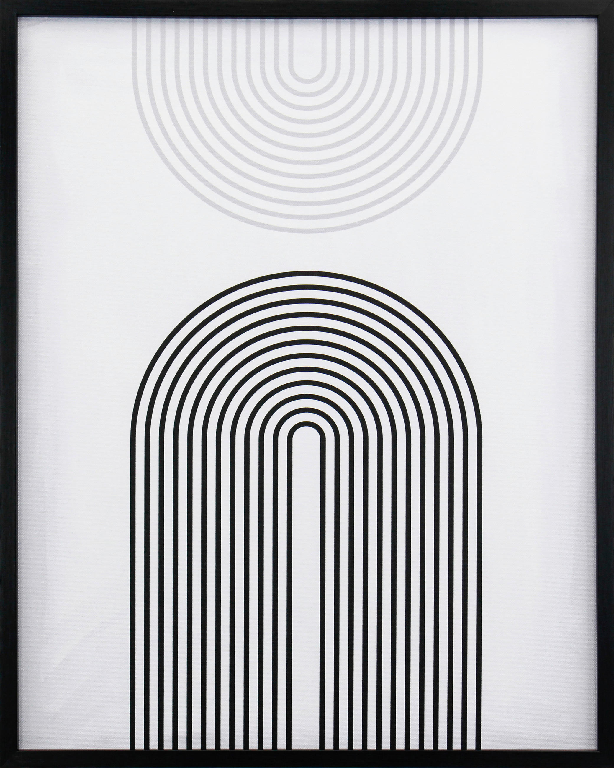 UMETNIŠKI POTISK 40/50 cm - črna/siva, Trend, umetna masa/tekstil (40/50cm) - Monee