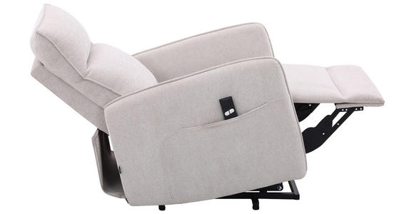 RELAXSESSEL Leinenoptik    - Schwarz/Naturfarben, Design, Textil/Metall (74/101/92cm) - Carryhome
