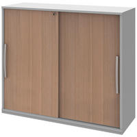 AKTENSCHRANK 120/111,7/43 cm  - Eichefarben/Hellgrau, Design, Holzwerkstoff (120/111,7/43cm)