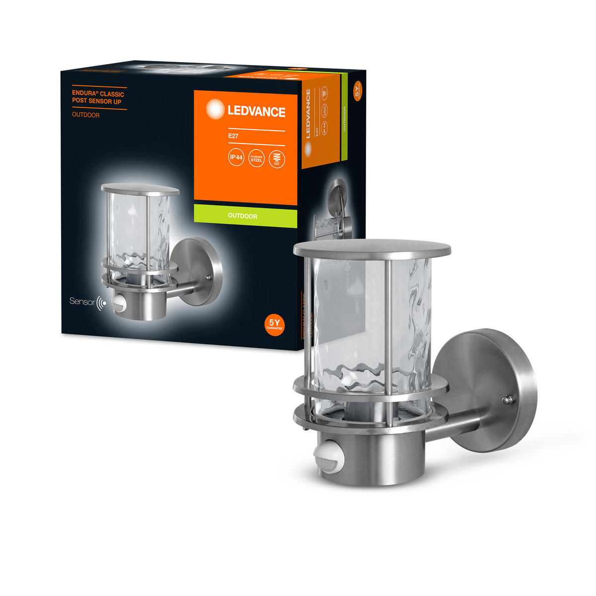 AUßENWANDLEUCHTE Endura Classic Post 21,2/12,7/19,3 cm   - Basics, Glas/Metall (21,2/12,7/19,3cm) - Ledvance