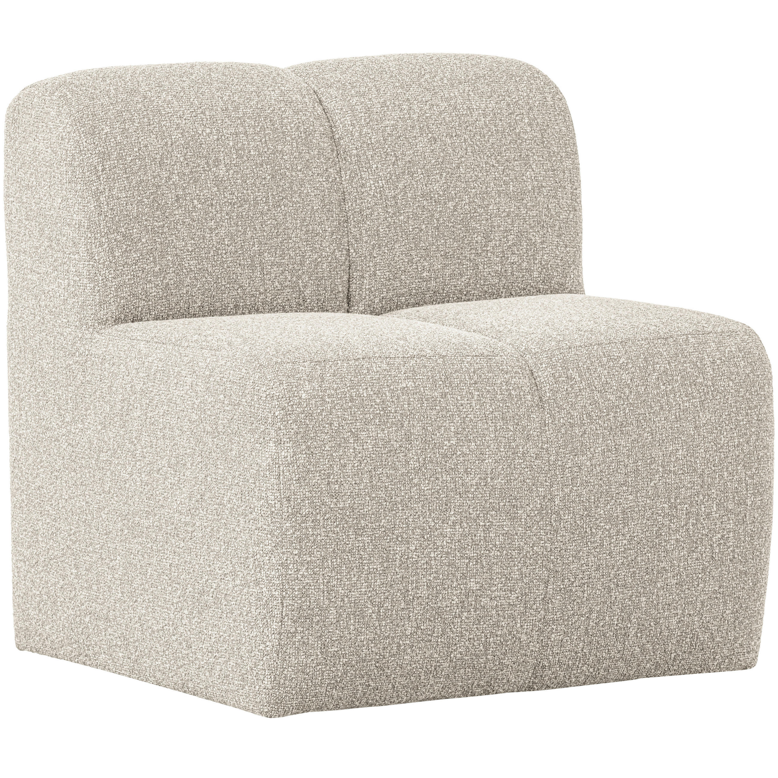 SITZBANK 84/83/73 cm Bouclé Beige Kunststoff  - Beige/Schwarz, MODERN, Kunststoff/Textil (84/83/73cm) - Livetastic