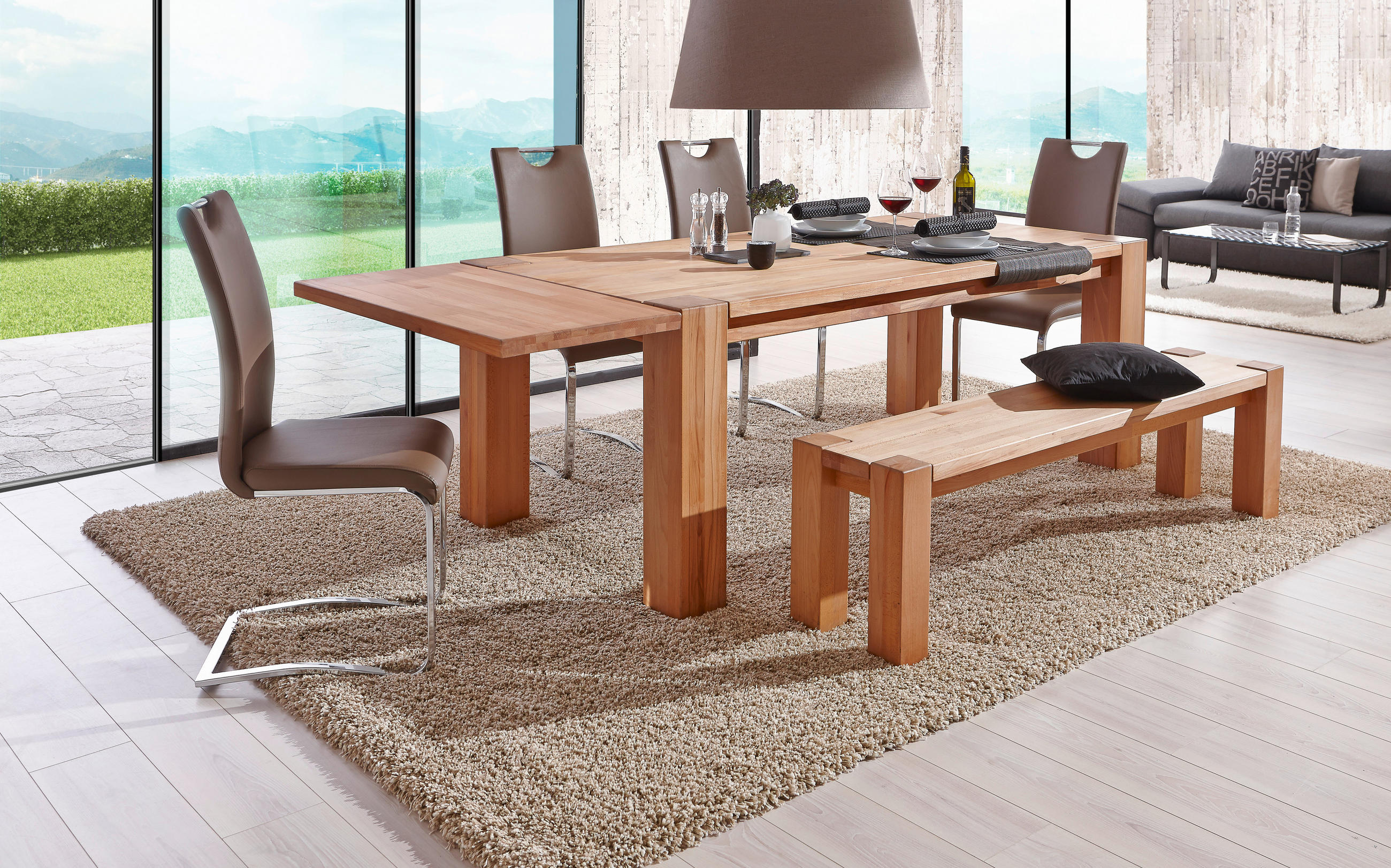 ESSTISCH Kernbuche massiv rechteckig Kernbuche  - Kernbuche, Natur, Holz (200/100/75cm) - Carryhome