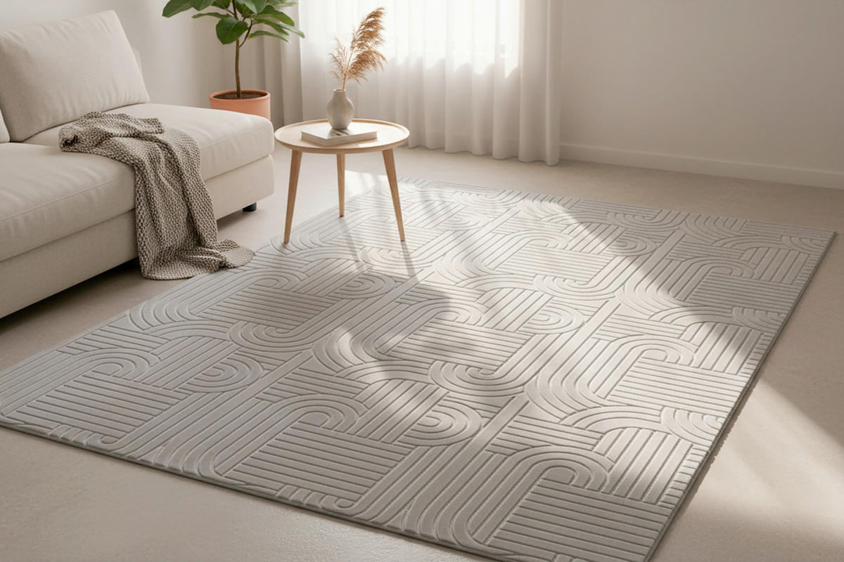 FLACHWEBETEPPICH  Wohnzimmer 120/160 cm Calma Beige rechteckig  - Beige, Basics, Textil (120/160cm) - Kayoom