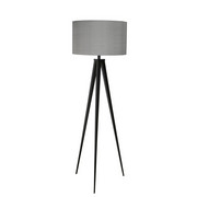 STEHLEUCHTE - Grau, Basics, Textil/Metall (50/157cm)