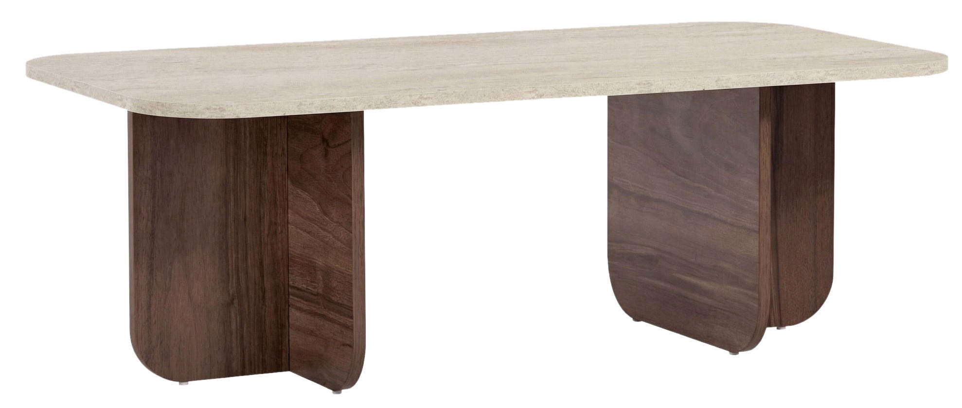 COUCHTISCH 120/60/41 cm Creme, Walnussfarben  - Walnussfarben/Creme, Design, Holzwerkstoff (120/60/41cm) - MID.YOU